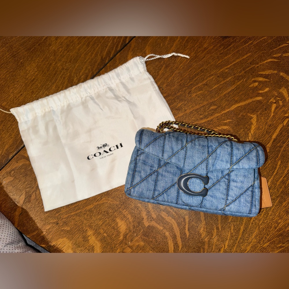 Coach denim Quilted Tabby 20